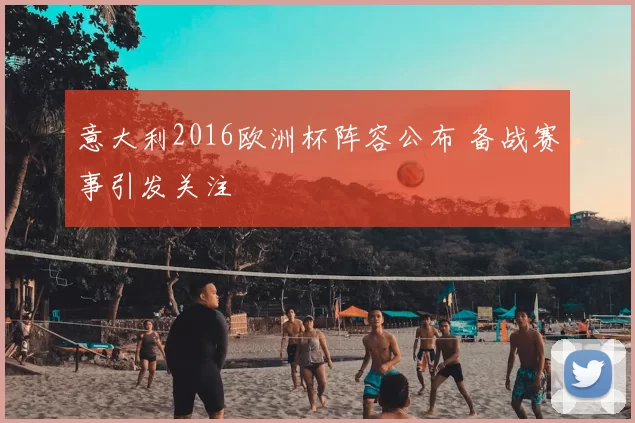 意大利2016欧洲杯阵容公布 备战赛事引发关注