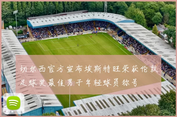 切尔西官方宣布埃斯特旺荣获伦敦足球奖最佳男子年轻球员称号